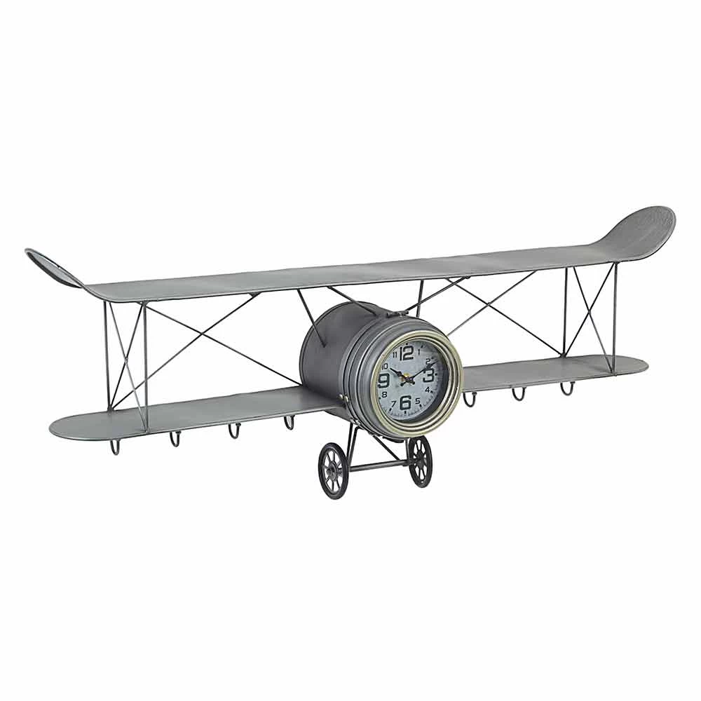 Horloge Murale En Forme D'avion En Acier Et Verre Homemotion - Plano 3 Horloge Murale En Forme D'avion En Acier Et Verre Homemotion - Plano