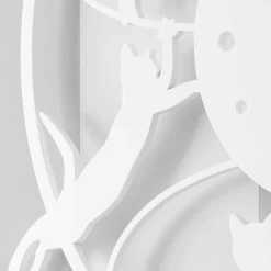 Grande Horloge Murale Décorée De Couleur Ronde Moderne - Chat -Décoration D'intérieur orologio a muro dal design grande moderno rotondo colorato decorato gatto 3