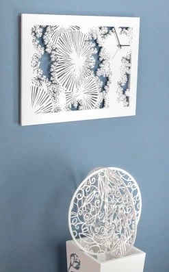 Horloge Murale Design En Bois Blanc Ou Colombe Rectangulaire - Artificio -Décoration D'intérieur orologio a muro design in legno bianco o tortora rettangolare artificio 2