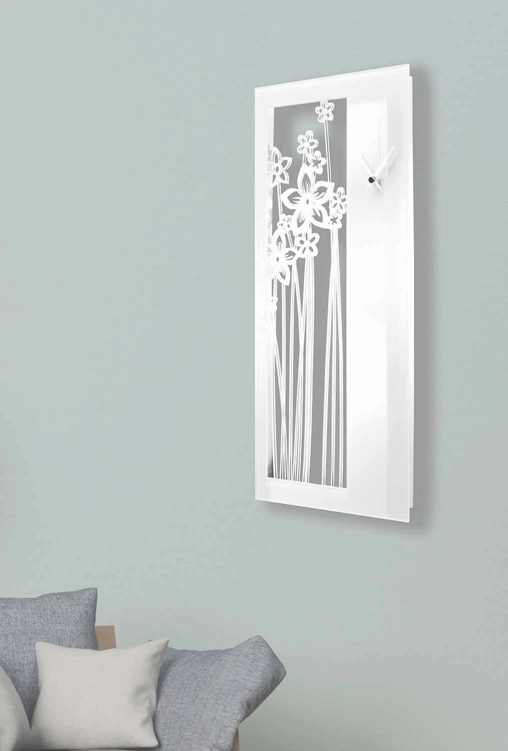 Horloge Murale Design Rectangulaire Moderne En Plexiglas Blanc - Elara 4 Horloge Murale Design Rectangulaire Moderne En Plexiglas Blanc - Elara – Image 2