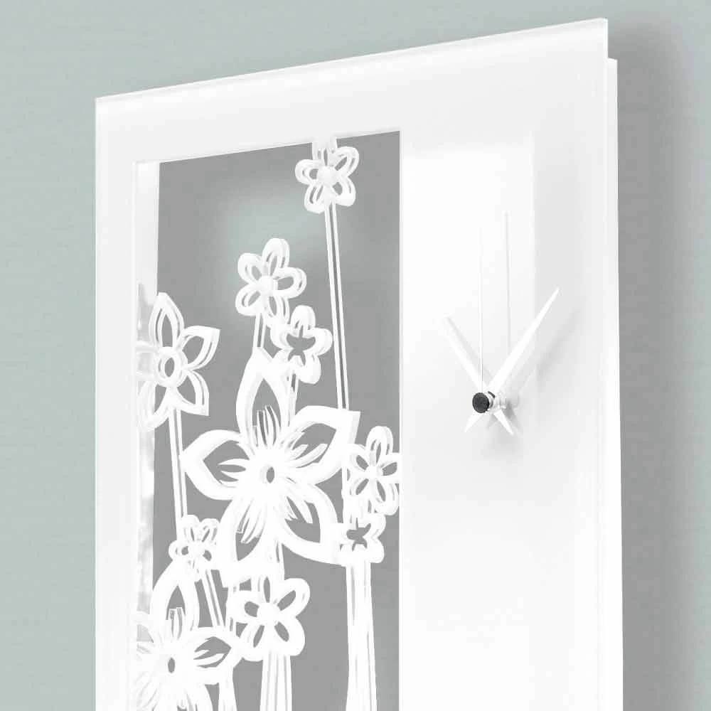 Horloge Murale Design Rectangulaire Moderne En Plexiglas Blanc - Elara 5 Horloge Murale Design Rectangulaire Moderne En Plexiglas Blanc - Elara – Image 3