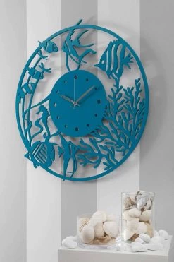 Grande Horloge Murale Moderne En Bois Ronde Colorée - Infondoalmar -Décoration D'intérieur orologio a muro in legno design grande moderno colorato tondo infondoalmar 7