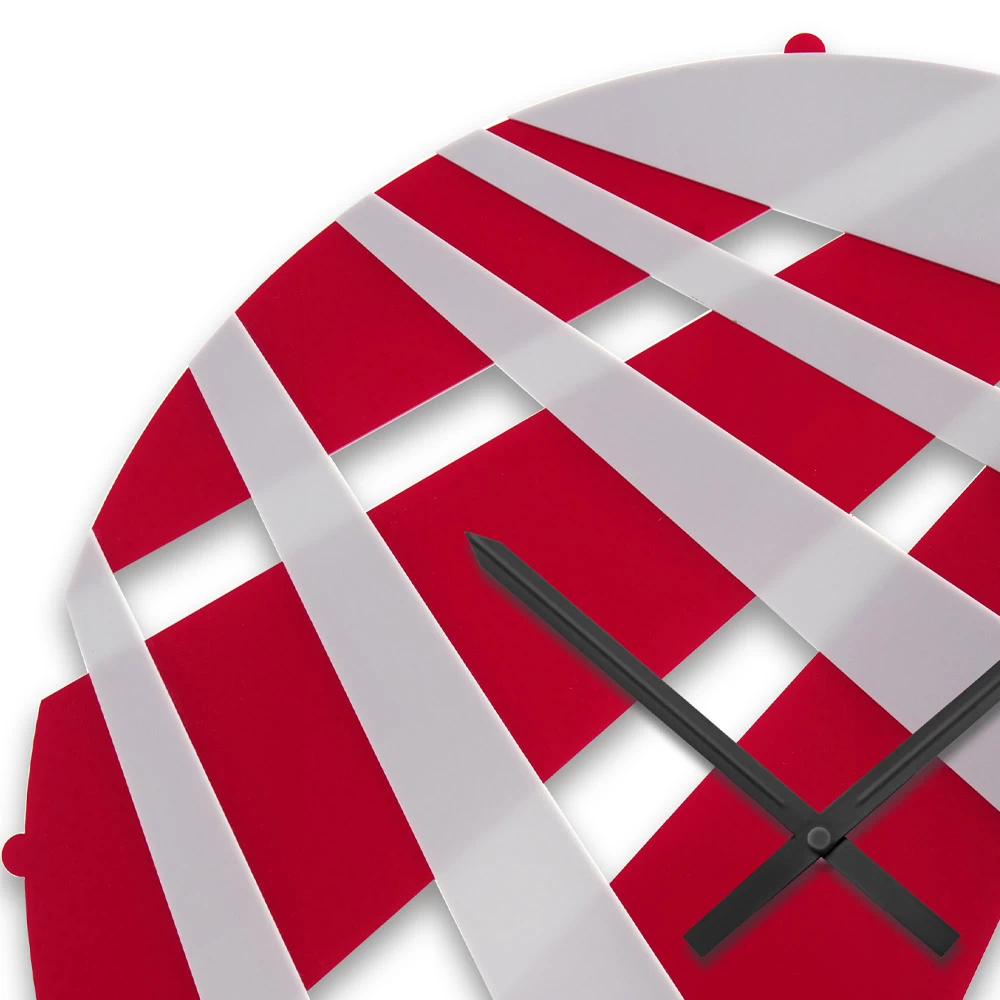 Horloge Murale Ronde En Plexiglas Coloré Et Décorations Géométriques - Strioso 4 Horloge Murale Ronde En Plexiglas Coloré Et Décorations Géométriques - Strioso – Image 2