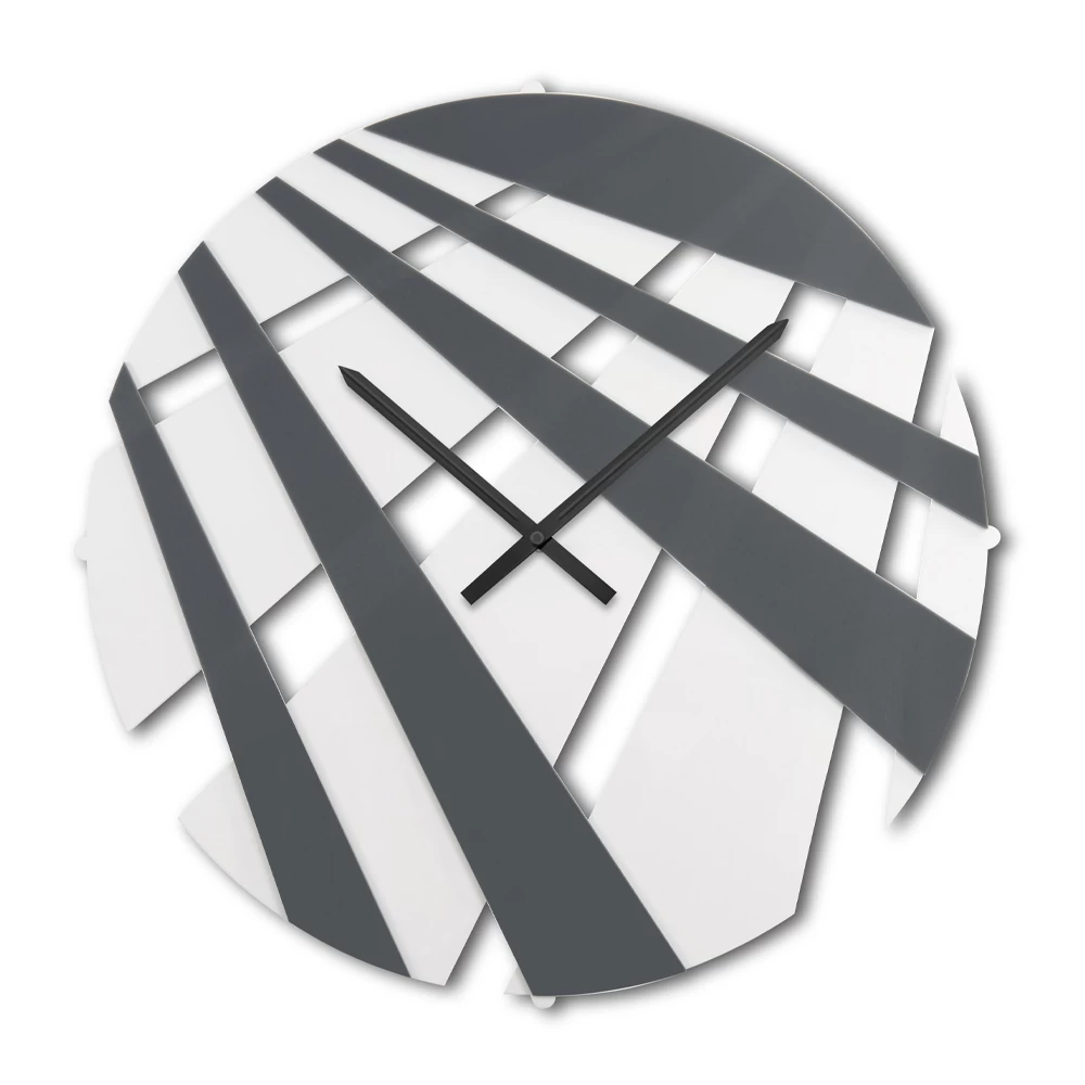 Horloge Murale Ronde En Plexiglas Coloré Et Décorations Géométriques - Strioso 5 Horloge Murale Ronde En Plexiglas Coloré Et Décorations Géométriques - Strioso – Image 3