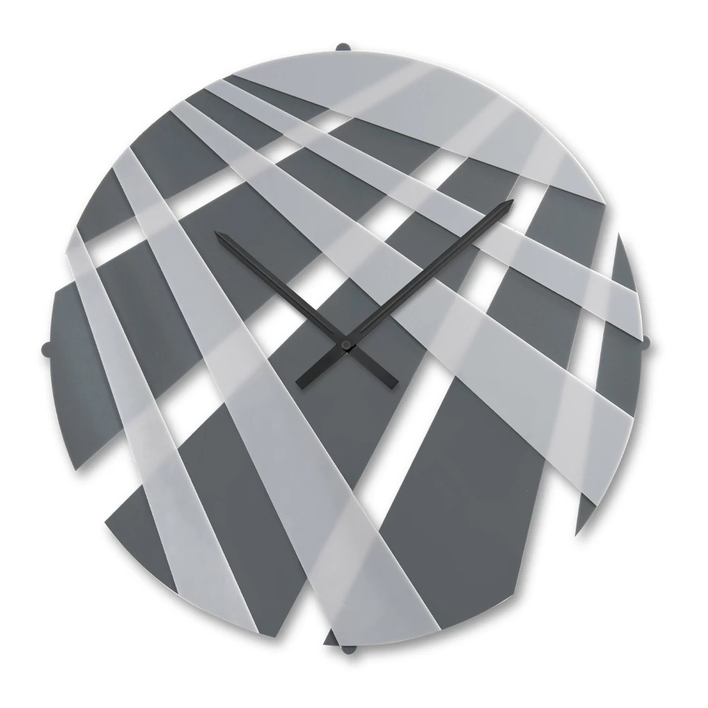 Horloge Murale Ronde En Plexiglas Coloré Et Décorations Géométriques - Strioso 6 Horloge Murale Ronde En Plexiglas Coloré Et Décorations Géométriques - Strioso – Image 4