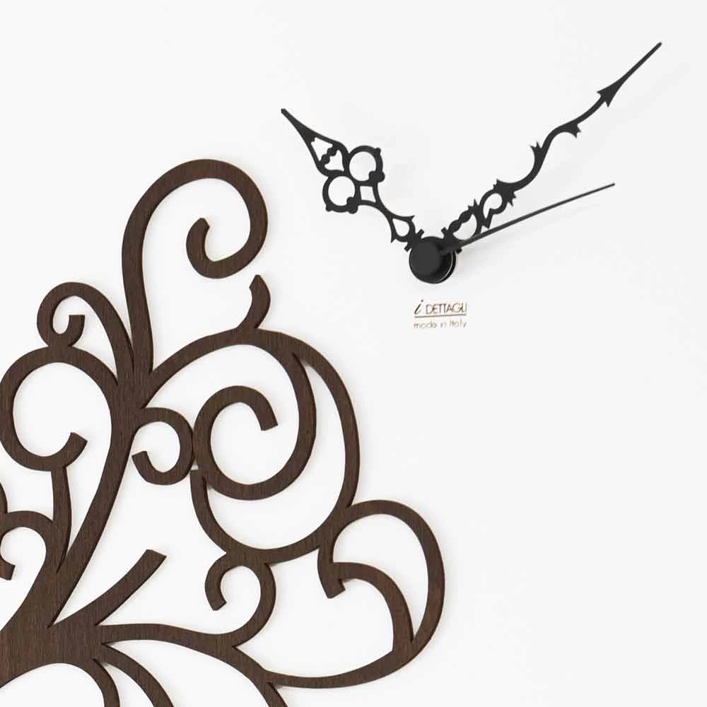 Horloge Murale Design Carrée Blanche En Bois Avec Arbre - Alberoeden 4 Horloge Murale Design Carrée Blanche En Bois Avec Arbre - Alberoeden – Image 2