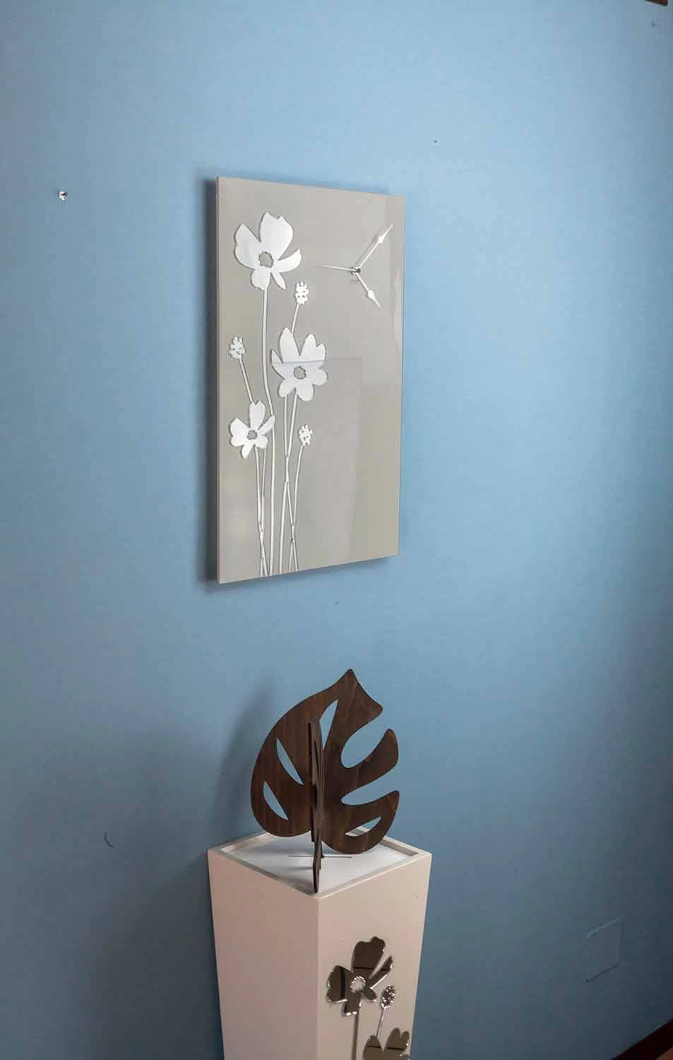 Horloge Murale Design Rectangulaire Marron Et Plexiglas - Silene 5 Horloge Murale Design Rectangulaire Marron Et Plexiglas - Silene – Image 3