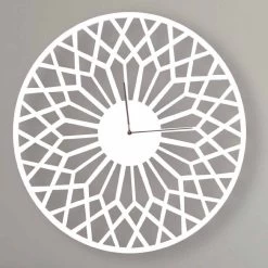 Grande Horloge Murale Design Moderne En Bois Rond Coloré - Dandalo