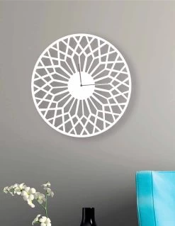 Décoration D'intérieur -Décoration D'intérieur orologio a parete grande e di design moderno in legno colorato tondo dandalo 2