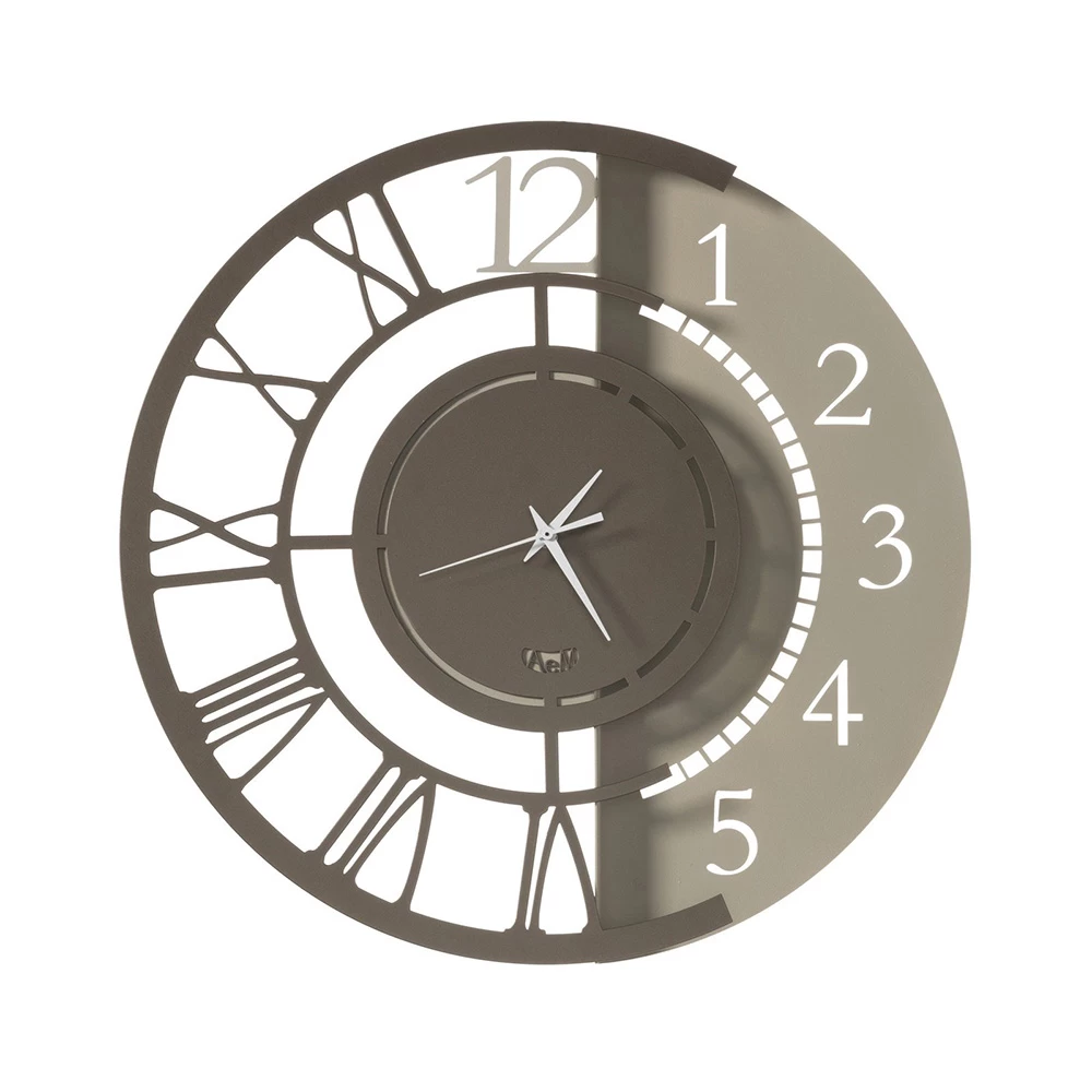 Horloge Murale En Fer Design Rond Moderne à Double Numérotation - Kassio 10 Horloge Murale En Fer Design Rond Moderne à Double Numérotation - Kassio – Image 8