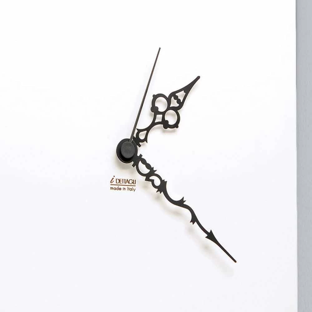 Horloge Murale Carrée Blanche En Bois Avec Décoration Rose Moderne - Perce-neige 4 Horloge Murale Carrée Blanche En Bois Avec Décoration Rose Moderne - Perce-neige – Image 2