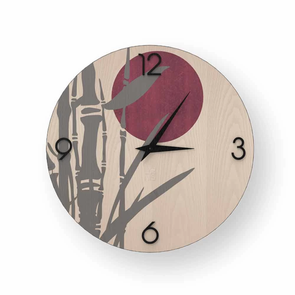 Horloge Murale Design Atina En Bois Décoré, Fabriquée En Italie 3 Horloge Murale Design Atina En Bois Décoré, Fabriquée En Italie