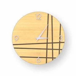 Horloge Murale Gorle En Bois De Conception Moderne, Fabriquée En Italie -Décoration D'intérieur orologio a parete in legno gorle design moderno fatto in italia 2