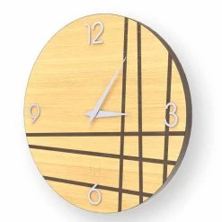 Horloge Murale Gorle En Bois De Conception Moderne, Fabriquée En Italie -Décoration D'intérieur orologio a parete in legno gorle design moderno fatto in italia 3