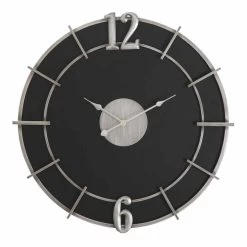 Horloge Murale Ronde De Design Moderne En Fer Et MDF - Hope