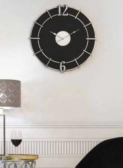 Horloge Murale Ronde De Design Moderne En Fer Et MDF - Hope -Décoration D'intérieur orologio a parete rotondo di design moderno in ferro e mdf hope 5