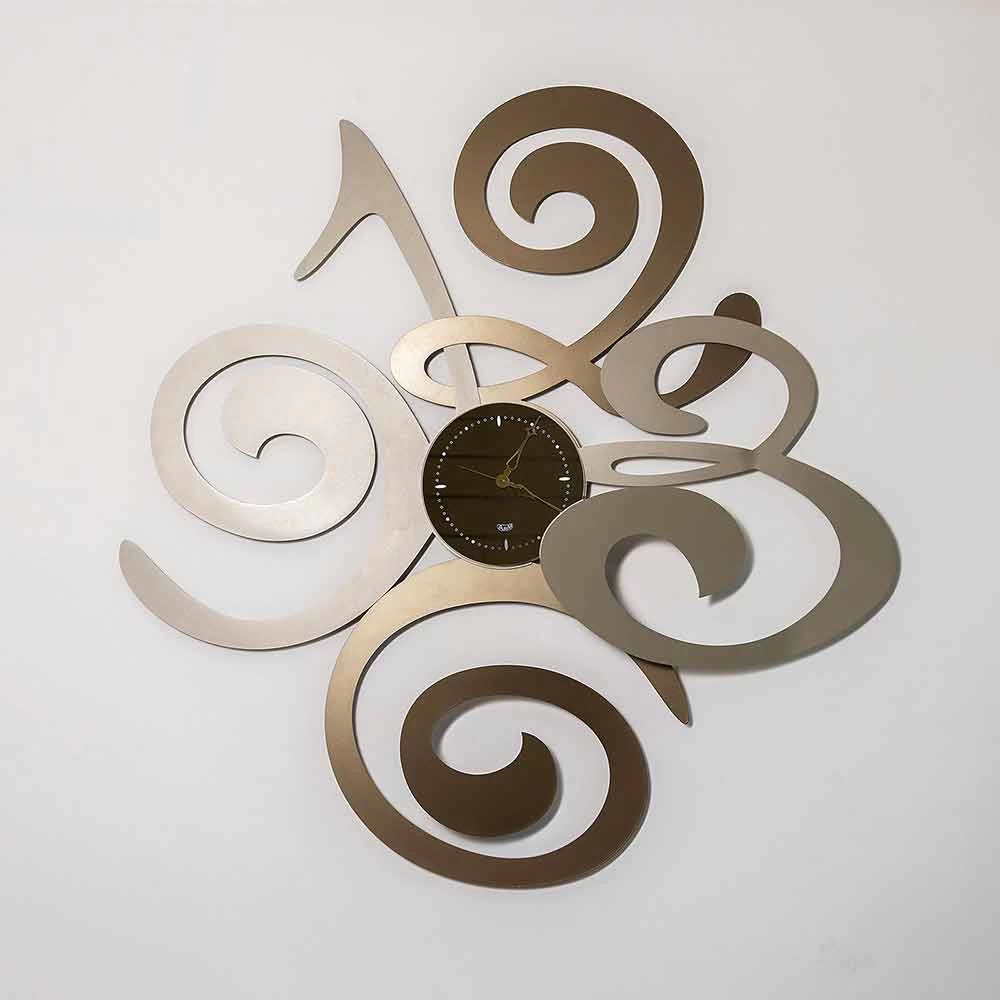 Horloge Murale De Design Moderne En Fer Fabriquée En Italie - Bleuet 4 Horloge Murale De Design Moderne En Fer Fabriquée En Italie - Bleuet – Image 2