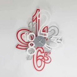 Horloge Murale Design Moderne En Fer Coloré Fabriquée En Italie - Mimmo -Décoration D'intérieur orologio da muro di design moderno in ferro colorato made in italy mimmo