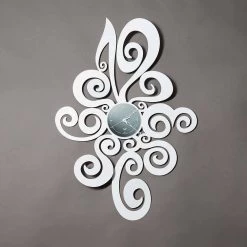 Horloge Murale Design Moderne En Fer Fabriqué En Italie - Noel -Décoration D'intérieur orologio da muro di design moderno in ferro made in italy noel 4
