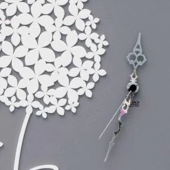 Horloge Murale Ronde En Bois Gris Décoré De Conception Moderne - Tête De Douche -Décoration D'intérieur orologio da muro in legno grigio di design moderno rotondo decorato soffione 1