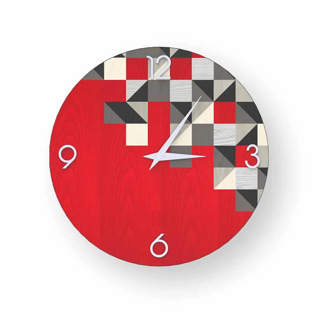 Horloge Murale En Bois De Conception Moderne Fabriquée En Italie, Peia 3 Horloge Murale En Bois De Conception Moderne Fabriquée En Italie, Peia