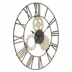 Horloge Murale Ronde Diamètre 70 Cm Design Moderne En Fer Et MDF - Jutta -Décoration D'intérieur orologio da muro rotondo diametro 70 cm design moderno in ferro e mdf jutta 1