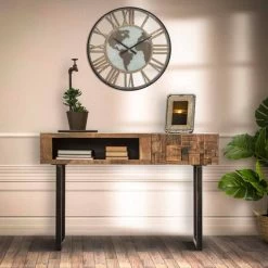 Horloge Murale Ronde Diamètre 60 Cm Moderne En Fer Et MDF -Décoration D'intérieur orologio da muro tondo diametro 60 cm moderno in ferro e mdf arnela 5