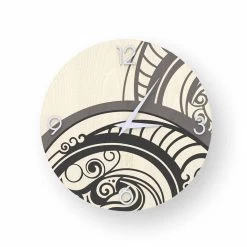 Horloge Murale De Conception Abstraite Adro En Bois, Produite En Italie -Décoration D'intérieur orologio da parete design astratto adro in legno made in italy