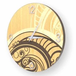 Horloge Murale De Conception Abstraite Adro En Bois, Produite En Italie -Décoration D'intérieur orologio da parete design astratto adro in legno made in italy 3