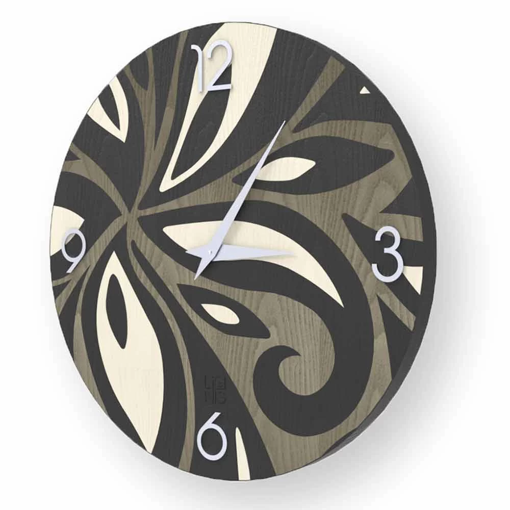 Horloge Murale Design Moderne En Bois Zane, Produite En Italie 6 Horloge Murale Design Moderne En Bois Zane, Produite En Italie – Image 4