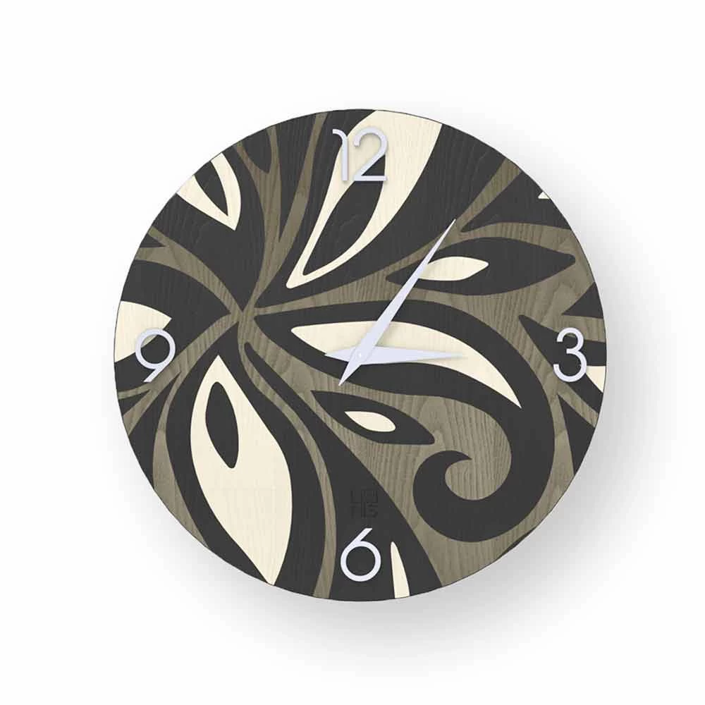 Horloge Murale Design Moderne En Bois Zane, Produite En Italie 5 Horloge Murale Design Moderne En Bois Zane, Produite En Italie – Image 3