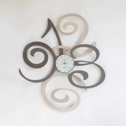 Horloge Murale Design En Fer Coloré Fabriquée En Italie - Fiordaliso -Décoration D'intérieur orologio da parete di design in ferro colorato made in italy fiordaliso 4