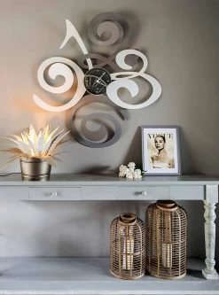 Horloge Murale Design En Fer Coloré Fabriquée En Italie - Fiordaliso -Décoration D'intérieur orologio da parete di design in ferro colorato made in italy fiordaliso 7