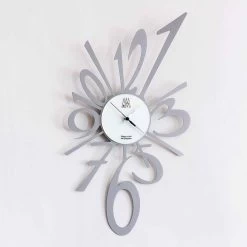 Horloge Murale Design En Fer Noir Ou Aluminium Fabriquée En Italie - Oceano -Décoration D'intérieur orologio da parete di design in ferro nero o alluminio made in italy oceano