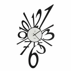 Horloge Murale Design En Fer Noir Ou Aluminium Fabriquée En Italie - Oceano -Décoration D'intérieur orologio da parete di design in ferro nero o alluminio made in italy oceano 4