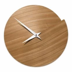 Horologe Murale De Design Moderne En Bois Naturel Made In Italy – Cratere -Décoration D'intérieur orologio da parete di design moderno in legno naturale made in italy cratere