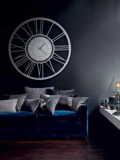 Grande Horloge Murale Moderne En Fer Fabriquée En Italie - Einar -Décoration D'intérieur orologio da parete di grande dimensioni moderno in ferro made in italy einar 2