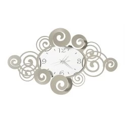 Décorations Ondulantes D'horloge Murale En Fer De Conception Horizontale - Alibreo -Décoration D'intérieur orologio da parete in ferro design orizzontale decori ondeggianti alibreo 4