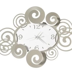 Décorations Ondulantes D'horloge Murale En Fer De Conception Horizontale - Alibreo -Décoration D'intérieur orologio da parete in ferro design orizzontale decori ondeggianti alibreo 5