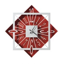 Horloge Murale En Fer Design Carré Géométrique Coloré - Eridano -Décoration D'intérieur orologio da parete in ferro design quadrato geometrico colorato eridano 2