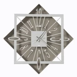 Horloge Murale En Fer Design Carré Géométrique Coloré - Eridano -Décoration D'intérieur orologio da parete in ferro design quadrato geometrico colorato eridano 4