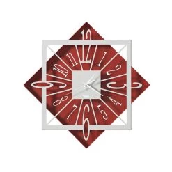 Horloge Murale En Fer Design Carré Géométrique Coloré - Eridano -Décoration D'intérieur orologio da parete in ferro design quadrato geometrico colorato eridano 7