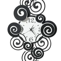Décorations Ondulantes D'horloge Murale En Fer De Conception Verticale - Alibreo -Décoration D'intérieur orologio da parete in ferro design verticale decori ondeggianti alibreo 3