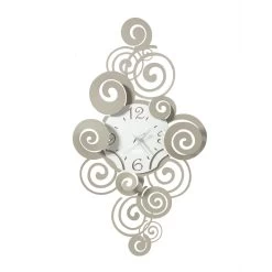 Décorations Ondulantes D'horloge Murale En Fer De Conception Verticale - Alibreo -Décoration D'intérieur orologio da parete in ferro design verticale decori ondeggianti alibreo 4