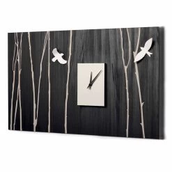 Horloge Murale En Bois Avec Décorations En Trois Dimensions Made In Italy - Forrest