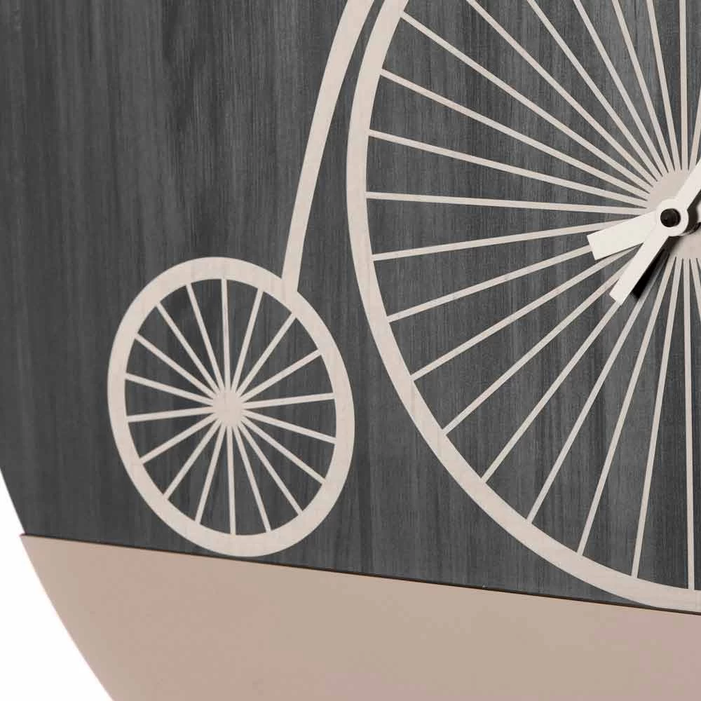 Horloge Murale Design En Bois Rond En 2 Finitions, Fabriquée En Italie - Byko 5 Horloge Murale Design En Bois Rond En 2 Finitions, Fabriquée En Italie - Byko – Image 3