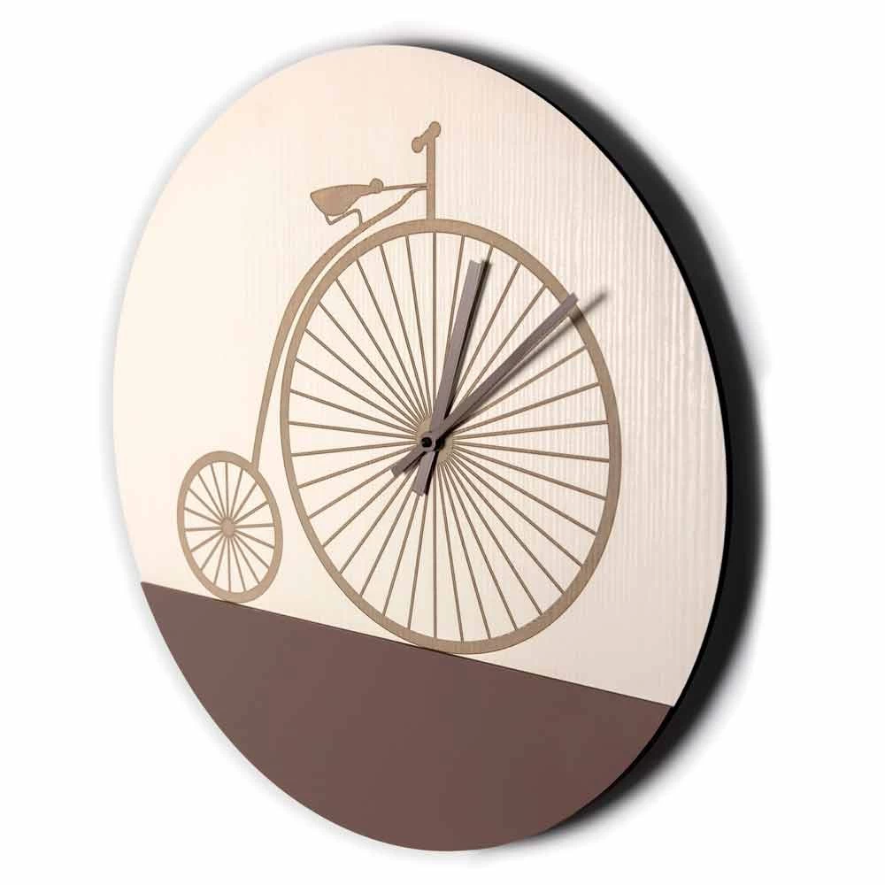 Horloge Murale Design En Bois Rond En 2 Finitions, Fabriquée En Italie - Byko 6 Horloge Murale Design En Bois Rond En 2 Finitions, Fabriquée En Italie - Byko – Image 4