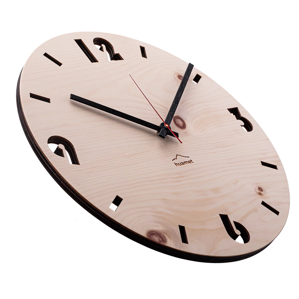 Horloge Murale De Design Moderne En Bois De Pin Cembrot Andrea 5 Horloge Murale De Design Moderne En Bois De Pin Cembrot Andrea – Image 3