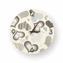 Horloge Murale Design En Bois Cles, Fabriquée En Italie -Décoration D'intérieur orologio da parete in legno di design cles made in italy