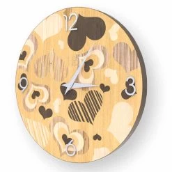 Horloge Murale Design En Bois Cles, Fabriquée En Italie -Décoration D'intérieur orologio da parete in legno di design cles made in italy 3